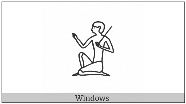 Egyptian Hieroglyph A056 on various operating systems