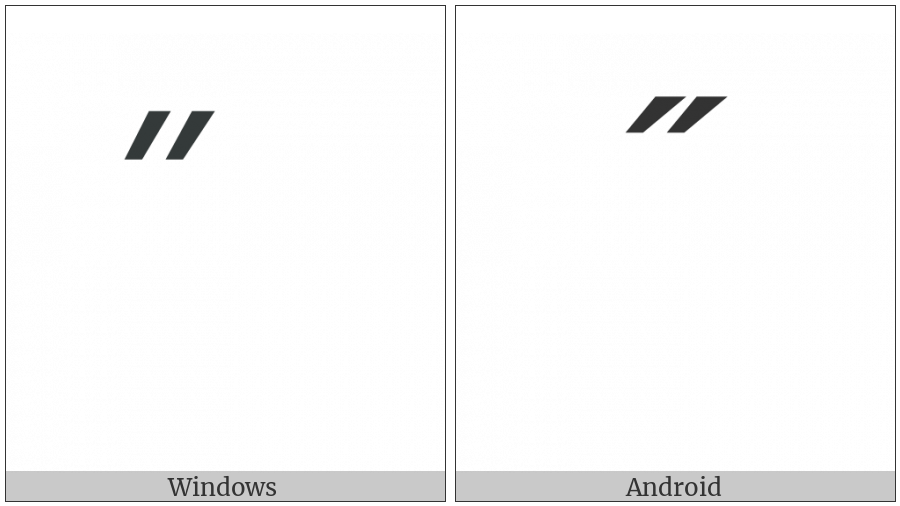 Combining Double Acute Accent on various operating systems