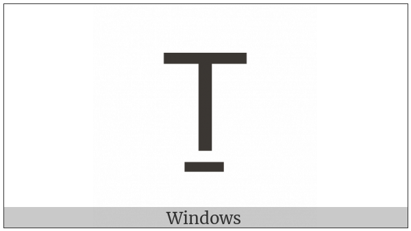 Latin Capital Letter T With Line Below on various operating systems