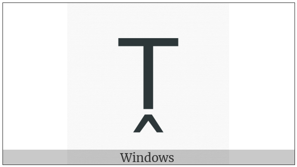 Latin Capital Letter T With Circumflex Below on various operating systems