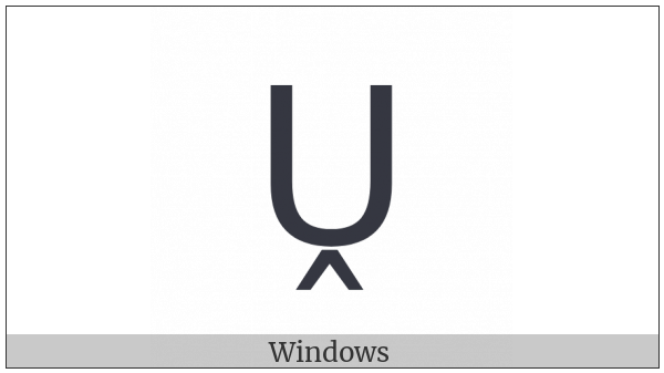 Latin Capital Letter U With Circumflex Below on various operating systems