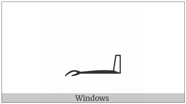 Egyptian Hieroglyph D042 on various operating systems