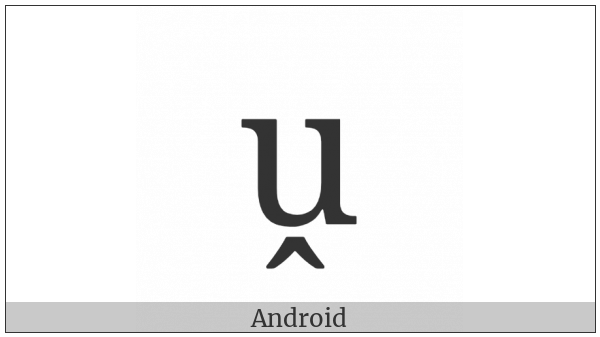 Latin Small Letter U With Circumflex Below on various operating systems