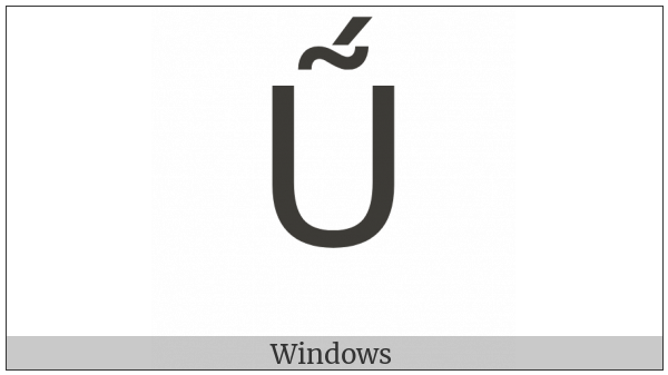 Latin Capital Letter U With Tilde And Acute on various operating systems