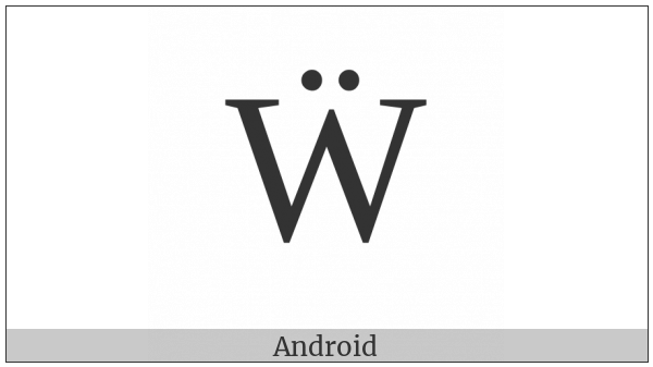 Latin Capital Letter W With Diaeresis on various operating systems