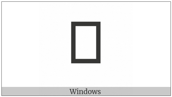 Egyptian Hieroglyph F051C on various operating systems