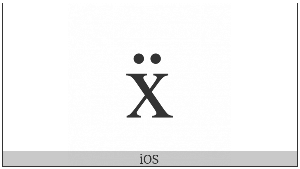 Latin Small Letter X With Diaeresis on various operating systems