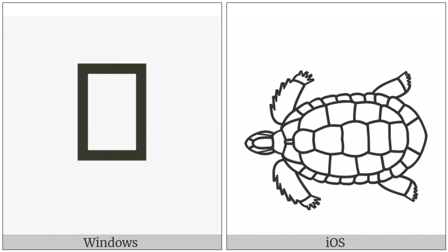 Egyptian Hieroglyph I002 on various operating systems