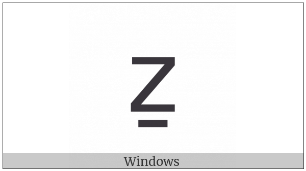 Latin Small Letter Z With Line Below on various operating systems