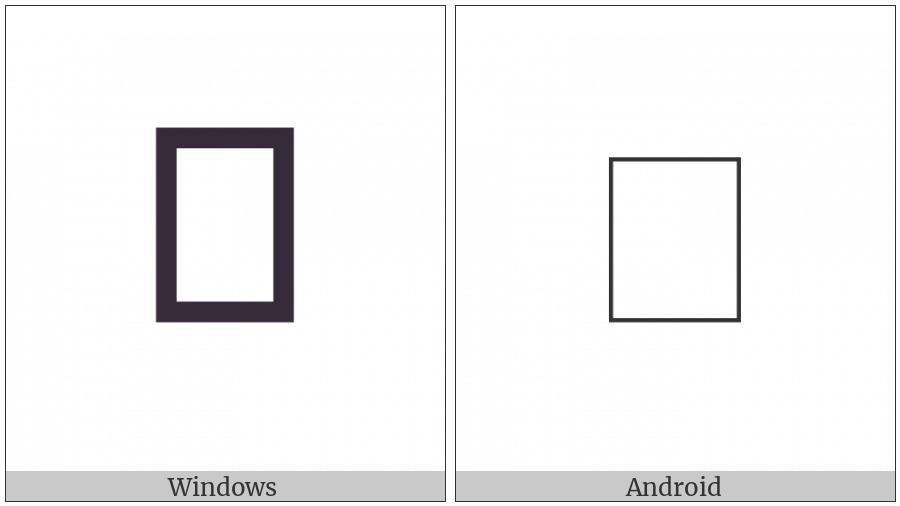 Egyptian Hieroglyph M023 on various operating systems