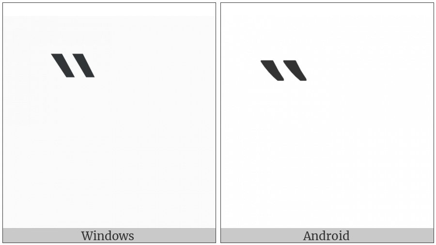 Combining Double Grave Accent on various operating systems