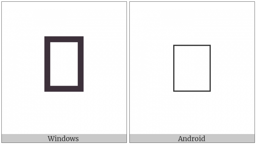 Egyptian Hieroglyph M039 on various operating systems