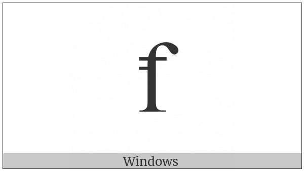 Latin Small Letter Long S With High Stroke on various operating systems