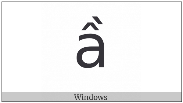 Latin Small Letter A With Circumflex And Grave on various operating systems