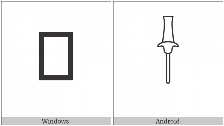 Egyptian Hieroglyph S042 on various operating systems