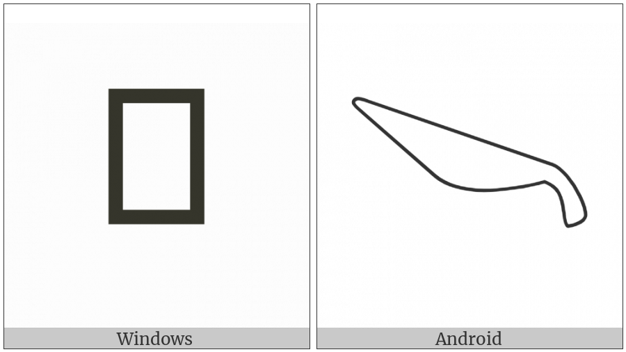 Egyptian Hieroglyph T030 on various operating systems