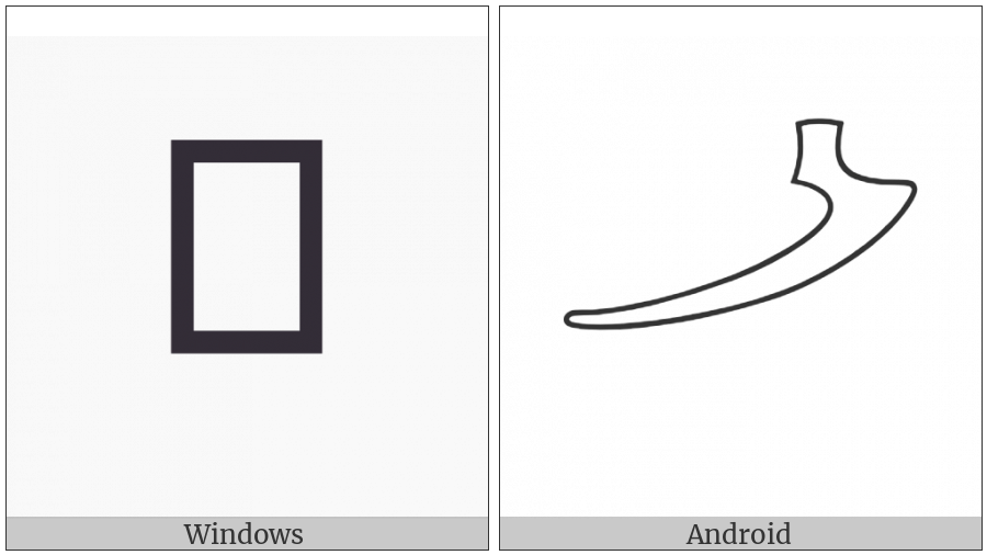 Egyptian Hieroglyph U002 on various operating systems