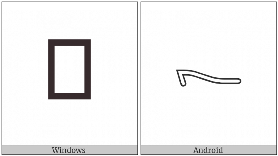 Egyptian Hieroglyph U020 on various operating systems