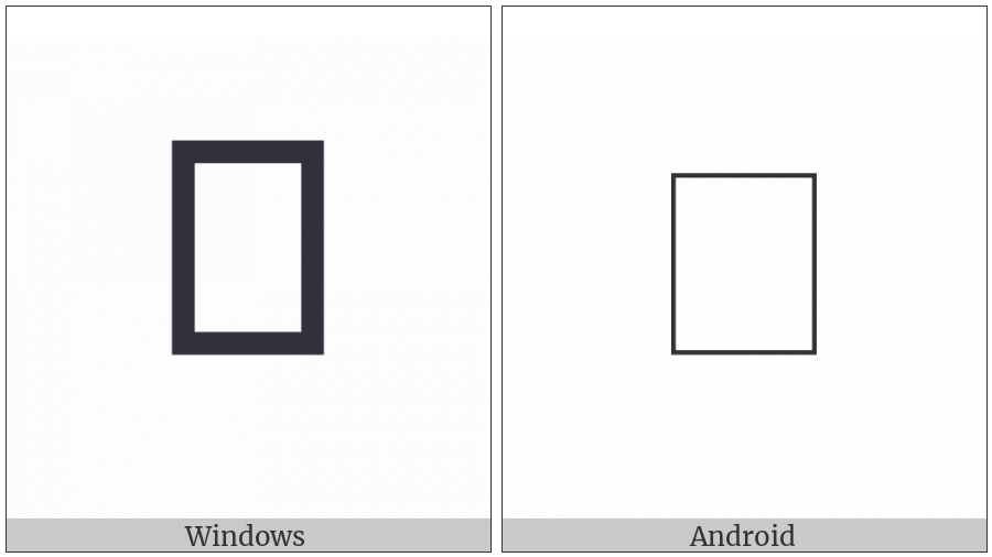 Egyptian Hieroglyph U021 on various operating systems