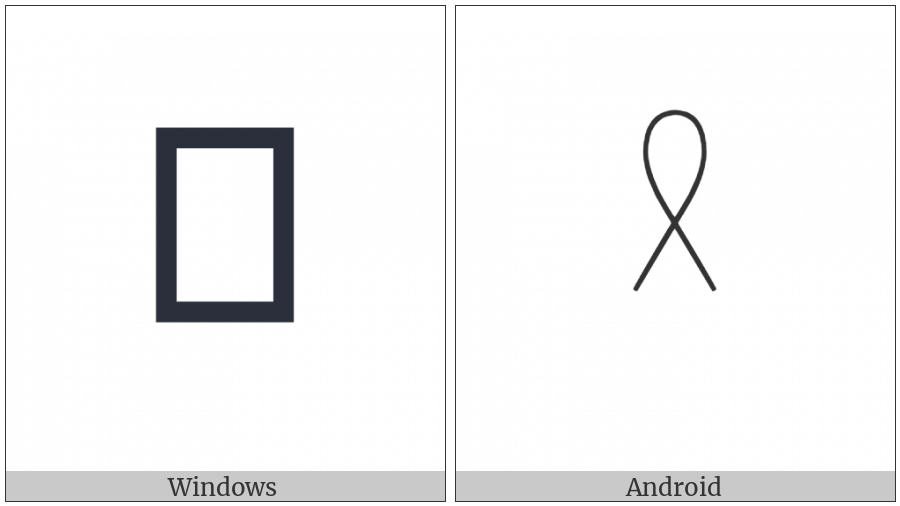 Egyptian Hieroglyph V007 on various operating systems