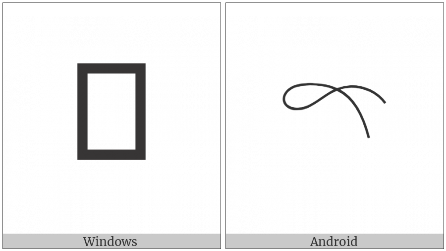 Egyptian Hieroglyph V012 on various operating systems