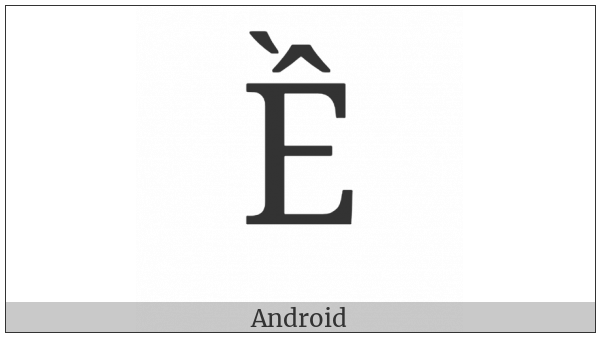 Latin Capital Letter E With Circumflex And Grave on various operating systems