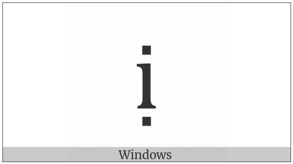 Latin Small Letter I With Dot Below on various operating systems