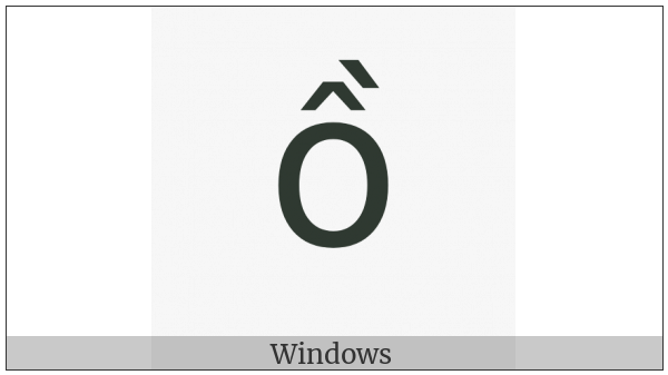 Latin Small Letter O With Circumflex And Grave on various operating systems