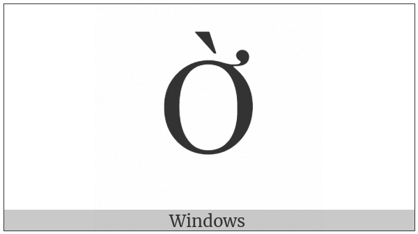 Latin Capital Letter O With Horn And Grave on various operating systems