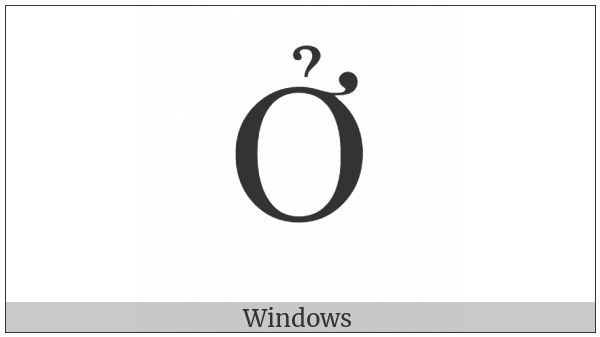 Latin Capital Letter O With Horn And Hook Above on various operating systems