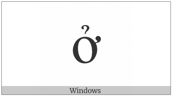 Latin Small Letter O With Horn And Hook Above on various operating systems