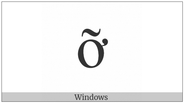 Latin Small Letter O With Horn And Tilde on various operating systems