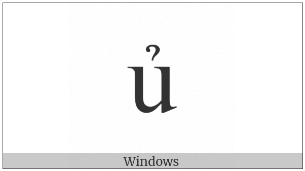 Latin Small Letter U With Hook Above on various operating systems