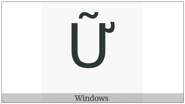 Latin Capital Letter U With Horn And Tilde on various operating systems
