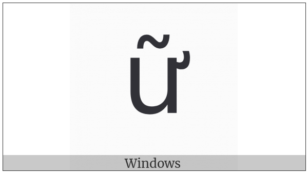 Latin Small Letter U With Horn And Tilde on various operating systems