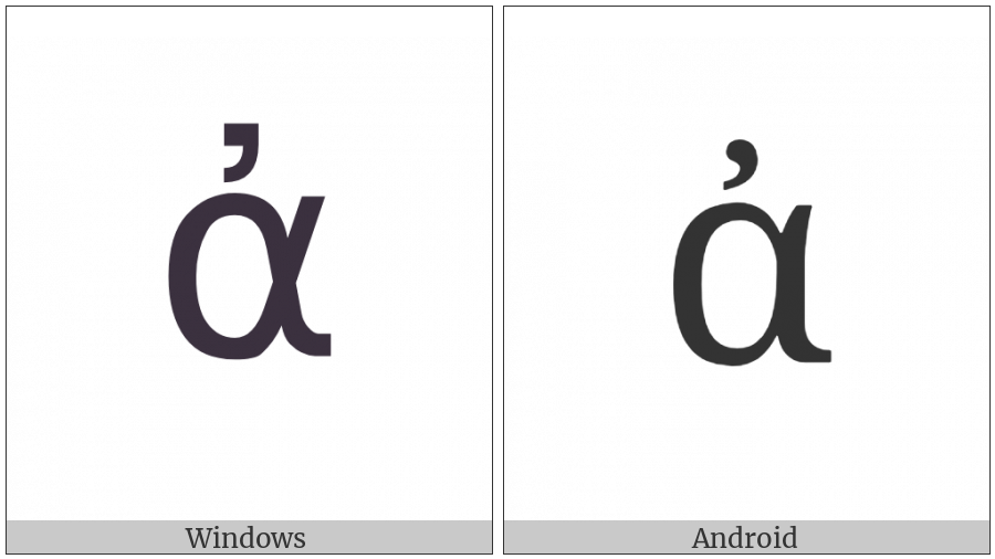 Greek Small Letter Alpha With Psili on various operating systems