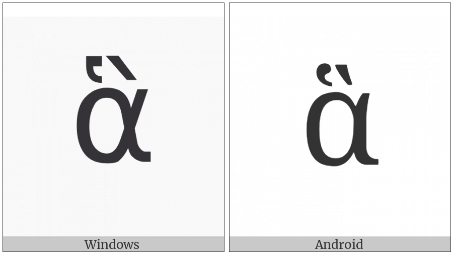 Greek Small Letter Alpha With Dasia And Varia on various operating systems