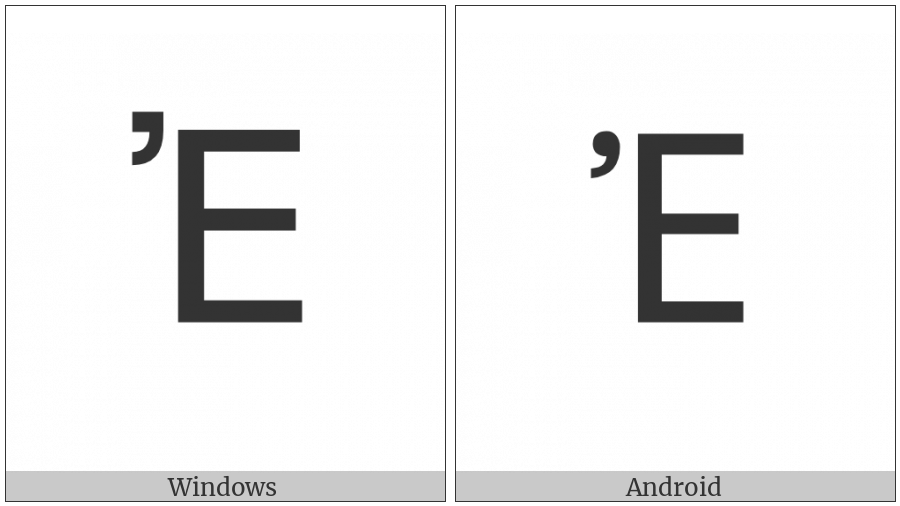 Greek Capital Letter Epsilon With Psili on various operating systems
