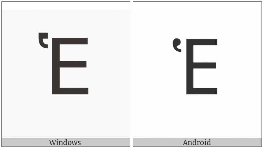 Greek Capital Letter Epsilon With Dasia on various operating systems