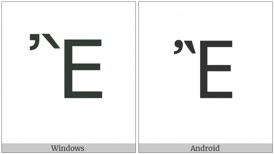 Greek Capital Letter Epsilon With Psili And Varia on various operating systems