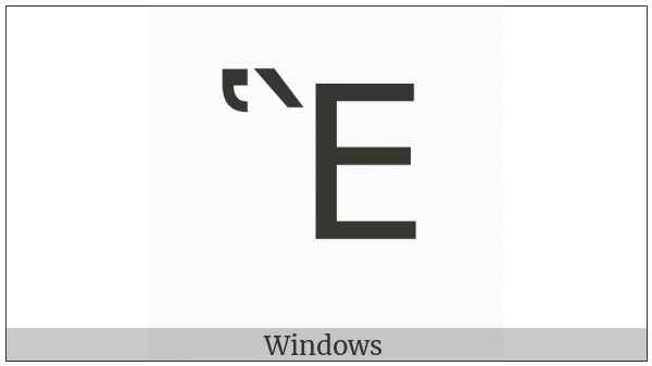 Greek Capital Letter Epsilon With Dasia And Varia on various operating systems