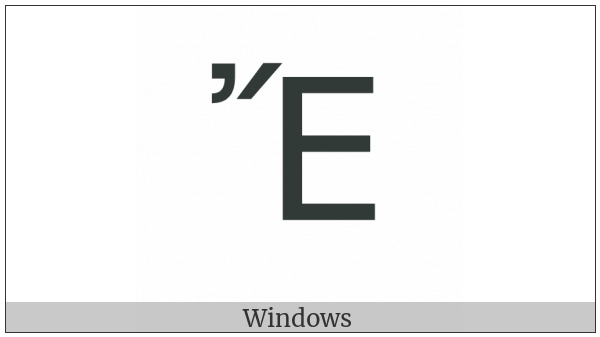 Greek Capital Letter Epsilon With Psili And Oxia on various operating systems