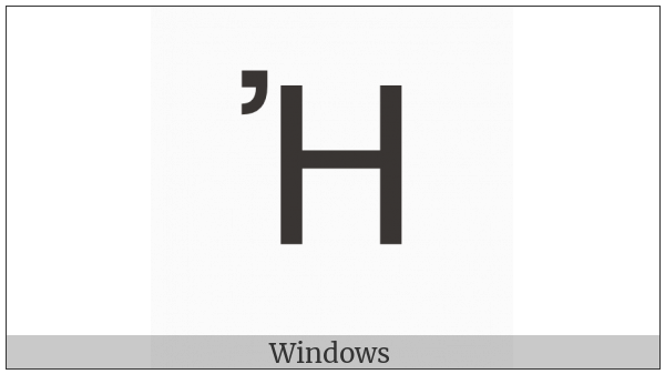 Greek Capital Letter Eta With Psili on various operating systems