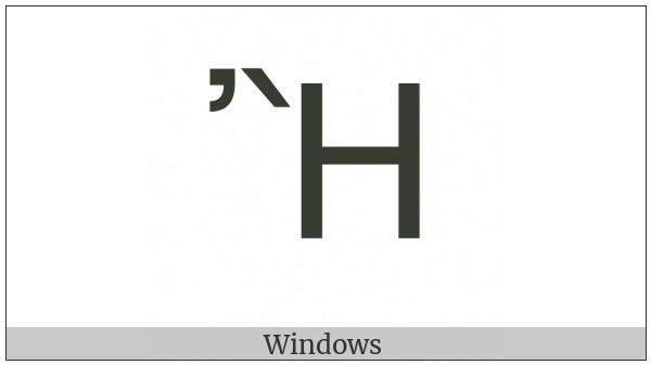 Greek Capital Letter Eta With Psili And Varia on various operating systems