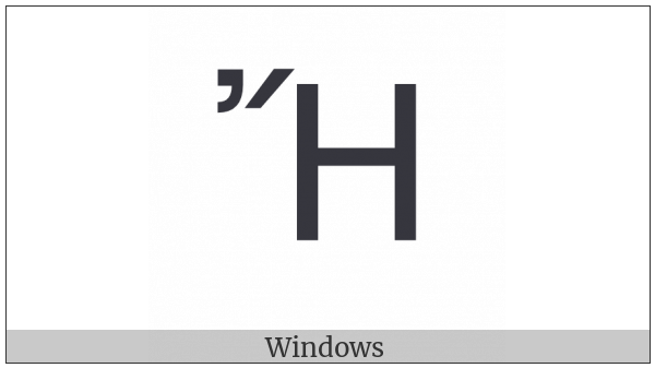 Greek Capital Letter Eta With Psili And Oxia on various operating systems