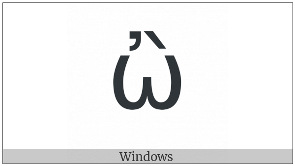Greek Small Letter Omega With Psili And Varia on various operating systems