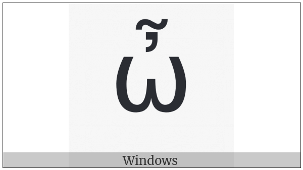 Greek Small Letter Omega With Psili And Perispomeni on various operating systems