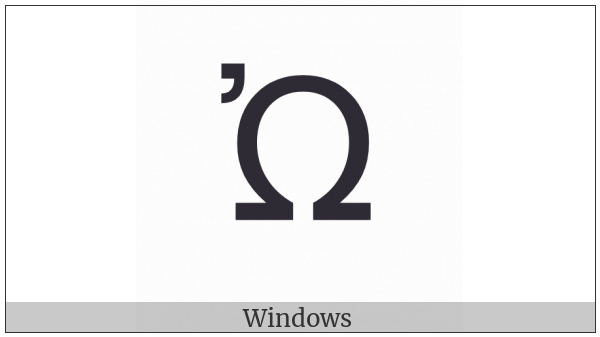 Greek Capital Letter Omega With Psili on various operating systems