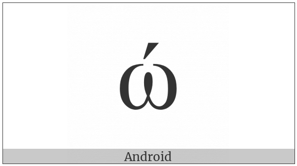 Greek Small Letter Omega With Oxia on various operating systems