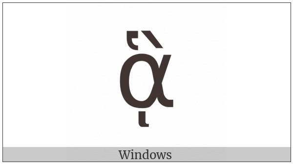 Greek Small Letter Alpha With Dasia And Varia And Ypogegrammeni on various operating systems
